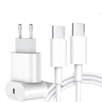 Cabo Carregador + Fonte Compatível Tipo C USB-C 20W