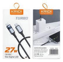 Cabo Carregador Kaidi Kd101cl 27w Visor Led Tipo-c/lightning Cabo Carregador Kaidi Kd101cl 27w Visor Led Tipo-c/lightning