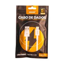 Cabo Carregador Lightning 2.4A Branco 1 Metro Danx- DU121L