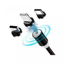 Cabo carregador magnetico 3 em 1 Micro Usb Tipo C Lightning Cabo carregador magnetico 3 em 1 Micro Usb Tipo C Lightning