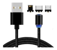 Cabo Carregador Magnetico Cabo 3x1 Para Celular Android Lighting