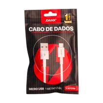 Cabo Carregador Micro USB 2.4A Branco 1M Para Smartphone Da Danx DU121M