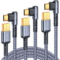 Cabo carregador MRGLAS USB C 3.2A Fast Charge, pacote com 3 unidades 10+2+1 m