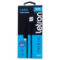 Cabo Carregador Para Celular USB Tipo C Pvc 1M Preto Dados - Papelaria Store Cabo Carregador Para Celular USB Tipo C Pvc 1M Preto Dados - Papelaria Store