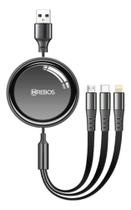 Cabo Carregador Premium Hrebos Triolink 3 Em 1