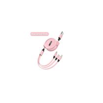 Cabo carregador retrátil 3 em 1 llano micro USB, tipo C, Li