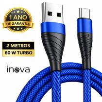 Cabo Carregador Tipo C Android Reforçado 2 Metros Original Inova