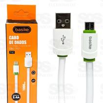 Cabo carregador/transmissor de dados Basike Cbo-7421 2.4a TIPO C Cabo carregador/transmissor de dados Basike Cbo-7421 2.4a TIPO C