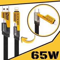 Cabo Carregador Turbo 65w 4 Em 1 TipoC Usb Celular Pc Reforçado Dupla Proteção EL-3132