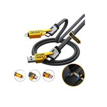 Cabo Carregador Turbo 65W 4 Em 1 USB USB-C 1 Metro Cabo Carregador Turbo 65W 4 Em 1 USB USB-C 1 Metro
