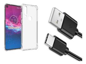 Cabo Carregador Turbo Moto One Vision E Action + Capa