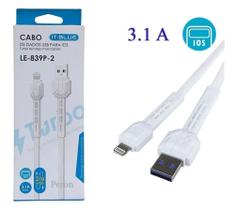 Cabo Carregador Turbo Rápido 3.1a Usb IOS 2 Metros