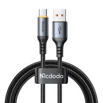 Cabo Carregador Turbo Usb-a Para Usb-C 1,2mts Mcdodo Com Led Cabo Carregador Turbo Usb-a Para Usb-C 1,2mts Mcdodo Com Led