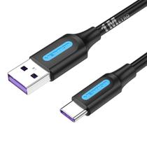 Cabo Carregador Turbo USB C para USB A Vention 1 Um Metro