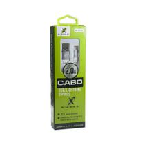 Cabo Carregador Turbo USB Flat 2.0a para Celular I.Phone Lightning X-Cell - XC-CD-25 - Xcell