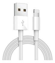Cabo Carregador Usb 1 Metro Compativel iPhone E iPad - Branco