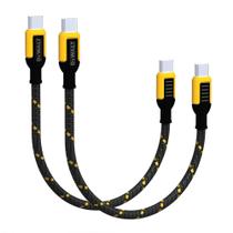 Cabo Carregador USB-C DEWALT (60W) - 6 Polegadas (2 Unidades)