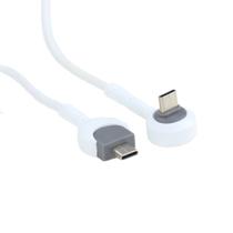 Cabo Carregador Usb-C Macho 90 Graus 1 Metro Branco