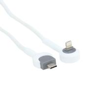 Cabo Carregador Usb-C Macho Fêmea 90 Graus 1 Metro Branco