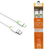 Cabo Carregador Usb Celular Tipo-C Usb-C 3m 3 metros Android Turbo Rápido Reforçado Original