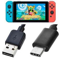 Cabo Carregador Usb P/ Nintendo Switch Usb Type C 3.1 Preto