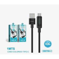 Cabo Carregador USB para Tipo C com Display Digital Turbo Reforçado Duravel Android 1 Metro Cabo Carregador USB para Tipo C com Display Digital Turbo Reforçado Duravel Android 1 Metro