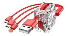 Cabo Carregador Usb Retrátil Ultra Rápido 3x1 - NCC Store