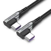 Cabo Carregador Usb Tipo C 90º Duas Pontas em L Vention 1m