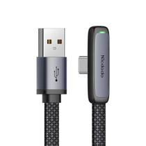 Cabo Carregador Usb Tipo C Em L 90 Com Led 2m Reforçado Cabo Carregador Usb Tipo C Em L 90 Com Led 2m Reforçado