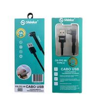 Cabo carregador usb tipo c suporte em l 3a shinka cb-tpc-88 Cabo carregador usb tipo c suporte em l 3a shinka cb-tpc-88