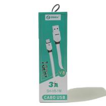 Cabo carregador usb v8 3a flat shinka sh-v8-1m Cabo carregador usb v8 3a flat shinka sh-v8-1m