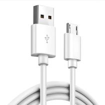 Cabo Carregador USB V8 Micro 2 Metros Branco Carregamento Transferência Compatível Cabo Carregador USB V8 Micro 2 Metros Branco Carregamento Transferência Compatível