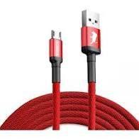 Cabo Carregador V8 De Nylon Usb - Xt-5380-v8 Vermelho Cabo Carregador V8 De Nylon Usb - Xt-5380-v8 Vermelho