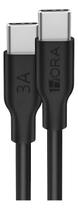 Cabo Carregamento/dados Usb C 3a Macho 1m Preto 1hora Preto
