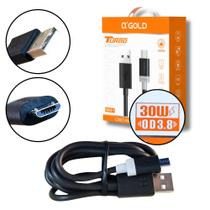 Cabo Celular De Dados E Carregamento Turbo 30w Usb Micro V8 - A'gold