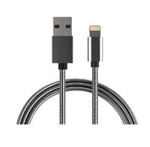 Cabo Celular Lightning 2.4 Preto Gold Ip 6 7 8 X XR Pro Aluminium 1metro