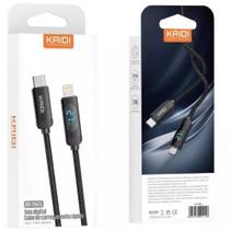 CABO CELULAR SUPER RAPIDO Tipo-C Compativel Iphone Lightning/ Tipo C 1Metro com LCD KAIDI 104