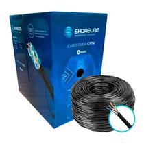 Cabo Cftv 4 Pares Preto Caixa C/ 305mts - shoreline