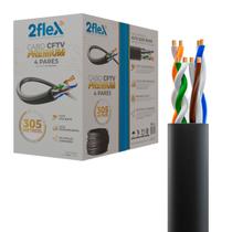 Cabo CFTV 8 vias 4 pares 24AWGX4P 305 Metros Preto 2F-N4PP305 2Flex