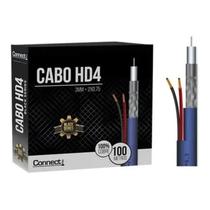 Cabo Cftv Hd4207 3mm + Alimentação Hd4 Rolo Com 100 Metros - connect