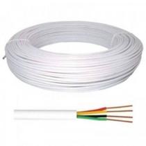 Cabo chato telefonico 4 vias branco (10 m)