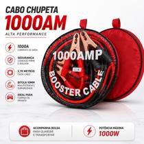 Cabo Chupeta 1000Am Transmissão Bateria Carro Moto 2.7m Cabo Chupeta 1000Am Transmissão Bateria Carro Moto 2.7m