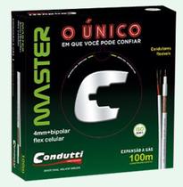 Cabo Coaxial 100% Cobre 4mm Bipolar Flexivel 85% malha 100m - Master Condutti