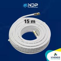 Cabo Coaxial 15 Metros com dois conectores - Vivensis