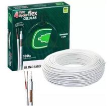 Cabo Coaxial 4mm 80% Flexível Rolo Com 100m Condutti