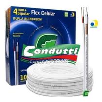 Cabo coaxial 4mm + bip 2x26 dupla blindagem hd - 100 m condutti Cabo coaxial 4mm + bip 2x26 dupla blindagem hd - 100 m condutti