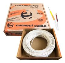 Cabo Coaxial 4Mm Bipolar 100M Cftv-Connect Cable-P/Câmeras
