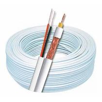 Cabo coaxial 4mm Bipolar 24 AWG Branco 100m Tecpower