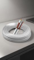 Cabo Coaxial 4mm Com Bipolar Para CFTV 100m