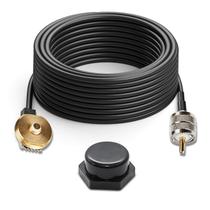 Cabo coaxial Anina 16 pés de cobre puro NMO para PL259 macho Cabo coaxial Anina 16 pés de cobre puro NMO para PL259 macho
